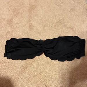 PINK Victoria's Secret Pink and Black Scalloped Bandeau